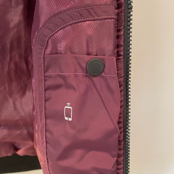 Calvin Klein Performance XS Quilted Vest | Burgundy, Zip Front, $158 EUC - Picture 7 of 10